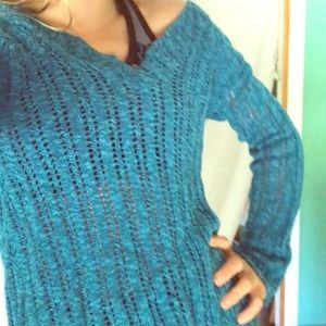 Blue knit sweater